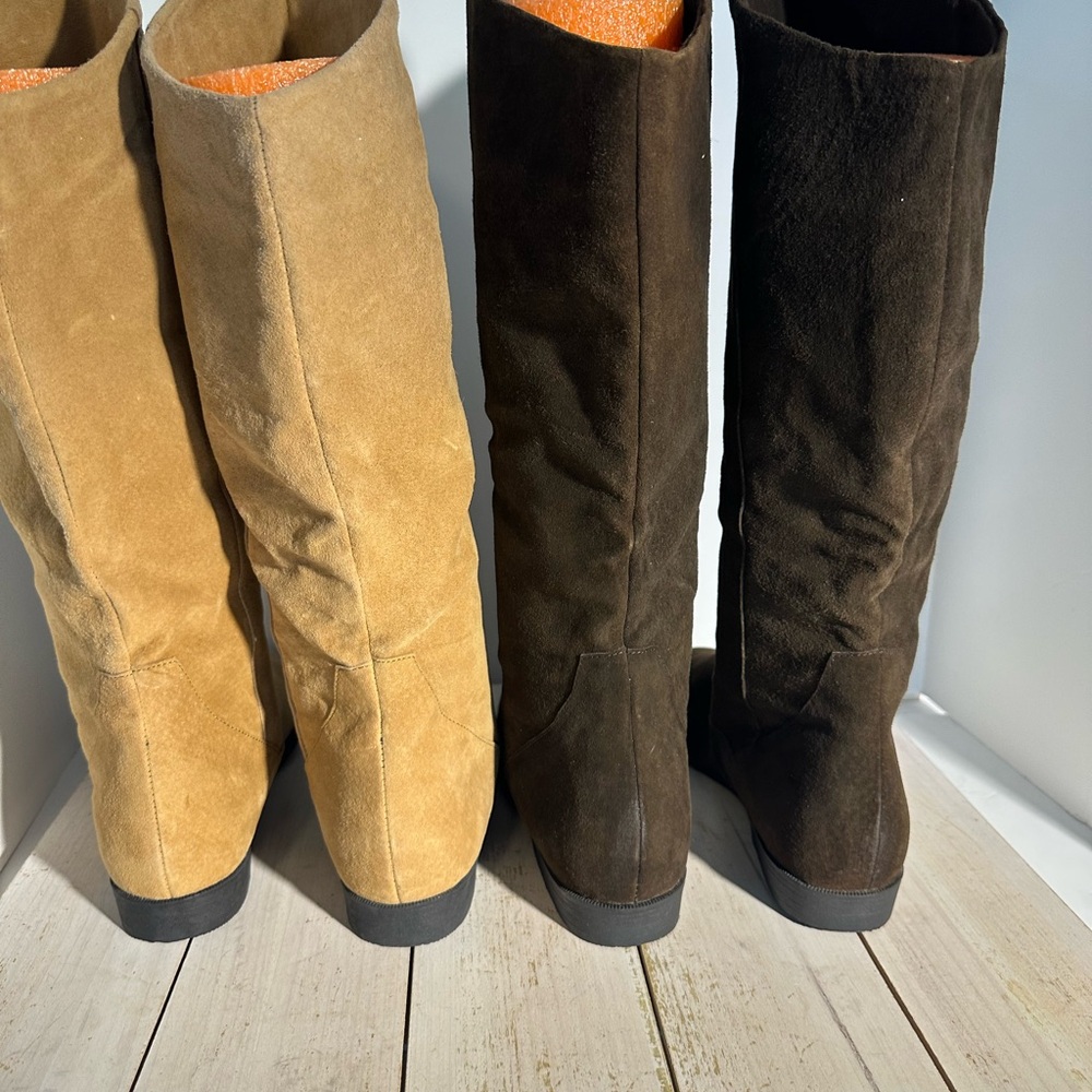 Women’s Jack Sprat lot of (2) pairs Suede Boots - tan and Dark Brown SZ 10 NWOT - Picture 3 of 8